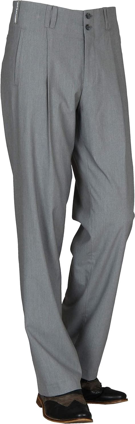 pleat front trousers men  grey vintage mens trousers  straight cut legs swing outfit