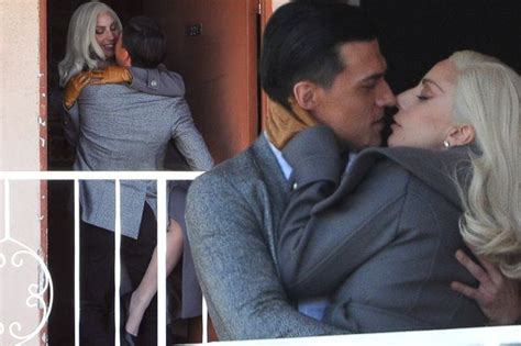 lady gaga kisses american horror story hotel co star finn