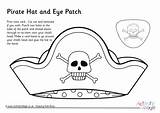 Pirate Patch Hat Colouring Eye Pirates Activity Village Explore sketch template