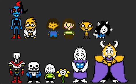 undertale characters pixel art maker