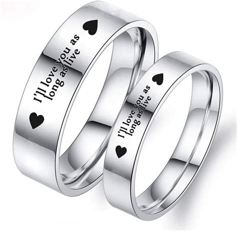 Malinmay Lesbian Engagement Rings High Polished Engraved Heart Ill