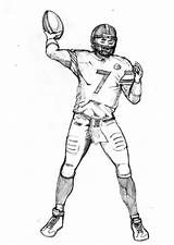 Football Coloring Pages Player Players Nfl Drawing Drawings Ohio State Draw Bengals Sketch Cool Stuff Buckeyes Cartoon Cincinnati Color Newton sketch template