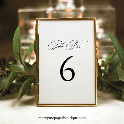 table number template traditional wedding calligraphy monogram