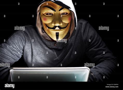 computer hacker anonymous mask  res stock photography  images alamy