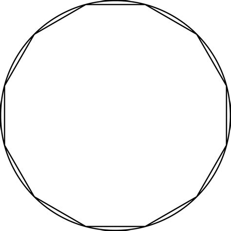 dodecagon inscribed   circle clipart