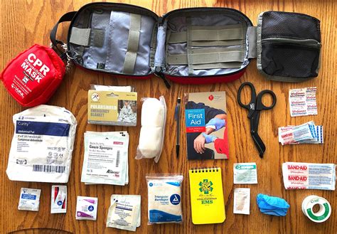 organize   aid kit travel safe pass