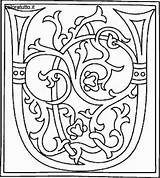 Coloriage Lettre Celtico Colorier Letras Enluminure Moyen Age Ornamentales Lettres Divertidas Lettrine Imprimer Medievales Celte Calligraphie Mescoloriages sketch template