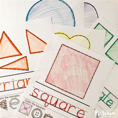 printable  shape book   preschoolers
