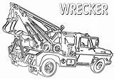 Wrecker Coloring Pages sketch template