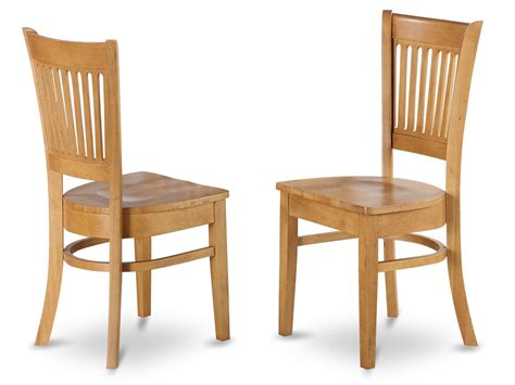 set   vancouver dining room chairs  wood  cushion seat seat