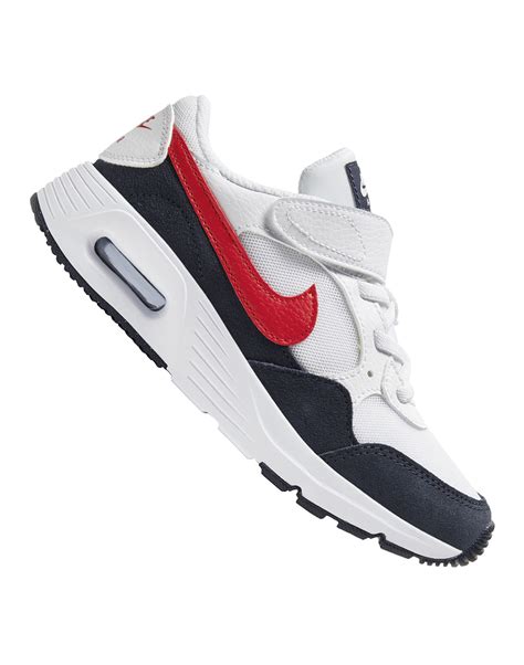 nike younger boys air max sc white life style sports