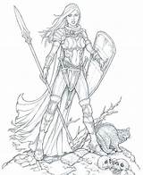 Paladin Coloriages Lineart Staino Femmes Colouring Pathfinder Ridiculously Designlooter Adulte sketch template