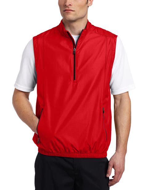 adidas mens climaproof wind zip golf vests