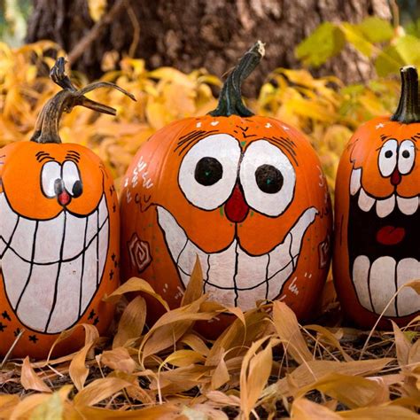 pumpkin painting ideas  halloween cute pumpkin faces pumpkin