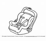 Seat Car Drawing Baby Coloring Pages Getdrawings Items sketch template
