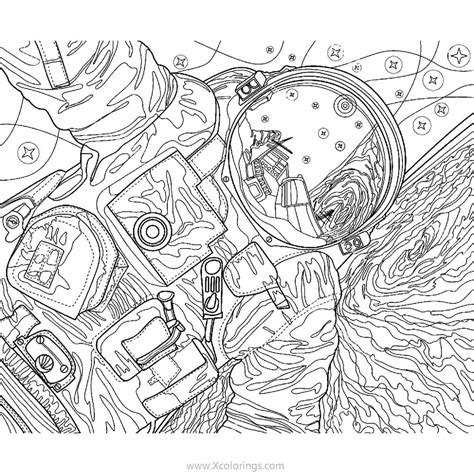 astronaut coloring pages  adults xcoloringscom