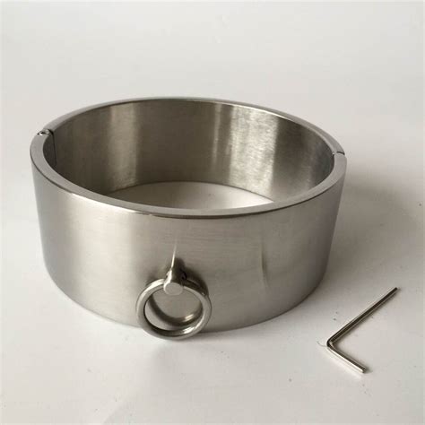 2018 exquisite 6cm high male female stainless steel neck ring collar