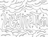 Coloring Pages Imagination Word Doodle Alley Words Colouring Printable Simple Quote Single Use sketch template