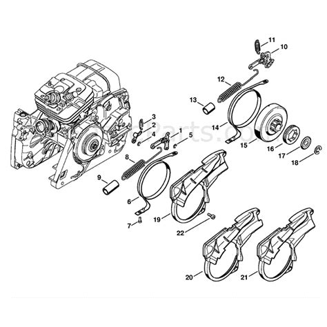 stihl ms  chainsaw ms  bq parts diagram chain brake