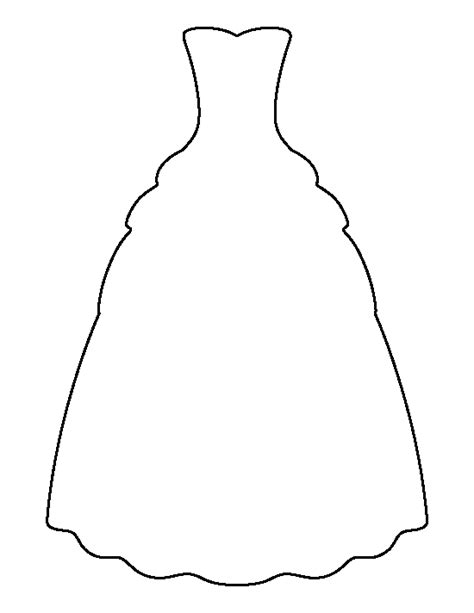 gown pattern   printable outline  crafts creating stencils