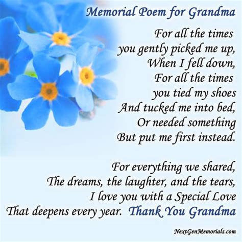 memorial poems  grandma poems  read  grandmas funeral