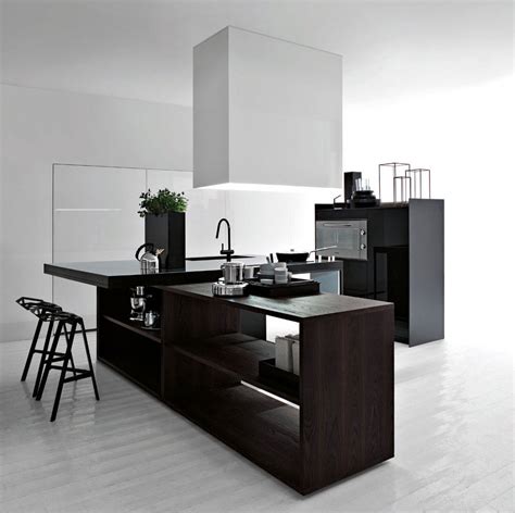 black  white modern kitchen  interior design ideas