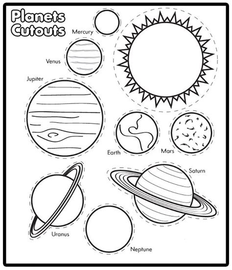 images  solar system printables planets solar system cut
