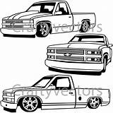 Chevy Drawing Lifted Truck Lowered Drawings Dodge Trucks Pickup Silverado C10 Silhouette Ram Custom Chevrolet Clipart Outline Etsy Body Vector sketch template