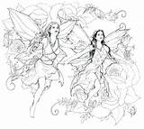 Coloring Pages Fairy Gothic Adults Getcolorings sketch template