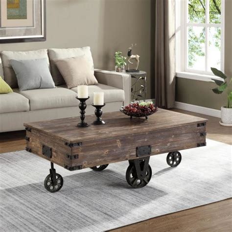 firstime    factory cart espresso coffee table