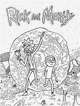 Rick Morty Coloring Pages Adult Printable Kids Drawing Book Ricky Print Characters Choose Board Template sketch template