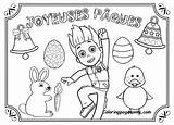 Coloring Paw Patrol Easter Pages Color sketch template