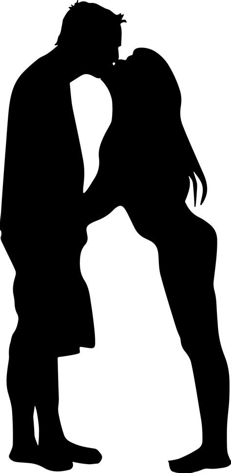 Kiss Silhouette Intimate Relationship Couple Png