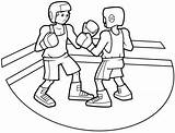 Boxeo Boxeadores Dibujo Walki Sztuki Kolorowanki Dzieci Kolorowanka Publicada sketch template
