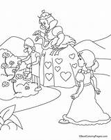 Alice Queen Coloring sketch template
