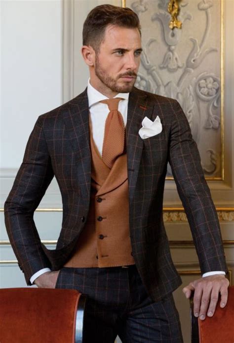 Brown Suits For Men Tuxedo For Men Mens Winter Suits Formal Dress