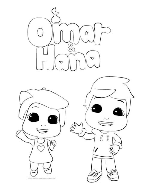 cute omar hana colouring pages  kids coloring pages  kids