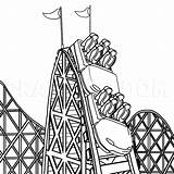 Draw Coasters Dragoart Achtbaan Amusement Assignment Ferris Rides Happy Imgarcade 출처 sketch template