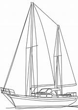 Vela Sailing Coloring Ketch Barco Brigantine Openclipart Navio Colorare Disegni Barche Colorironline Canoe sketch template