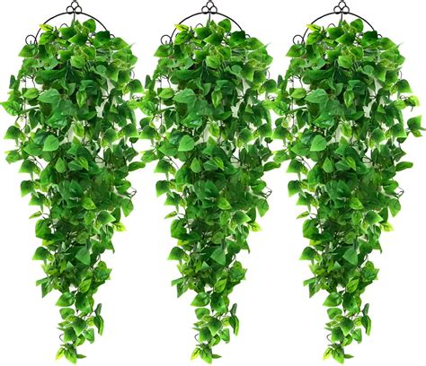 pack  fake vines artificial hanging plants  home interior