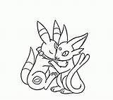 Coloring Umbreon Espeon Pages Clipart Popular Library Coloringhome Line sketch template