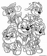 Coloring Paw Patrol Pages Printable Pups Mighty sketch template