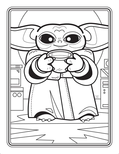 downloadable baby yoda coloring book  coloring pages