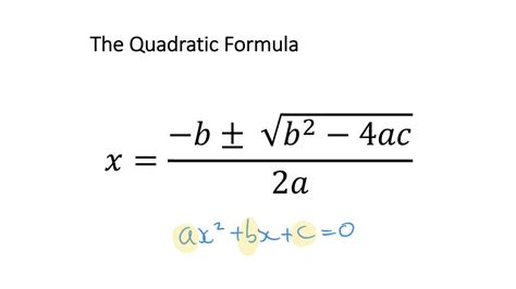 solving quadratics equations quadratic formula   youtube