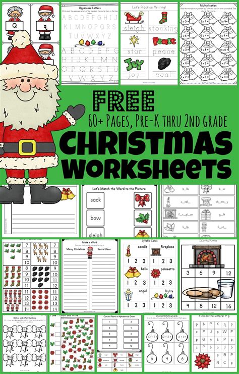 printable  christmas activity sheets  kid children daycare
