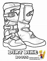 Coloring Pages Dirt Bike Boots Helmet Kids Motocross Rider Color Drawing Colouring Rough Motorcycle Sheets Draw Printable Dirtbike Getcolorings Choose sketch template