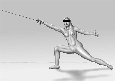 commission fencing woman by vanrichten hentai foundry