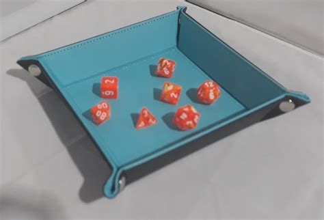 folding dice tray blue