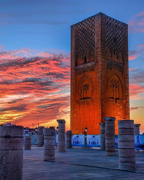 morocco  instagram sunset  hassan tower rabat inmorocco