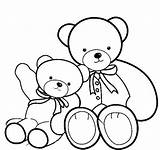 Coloring Two Teddy Bear Beautiful sketch template